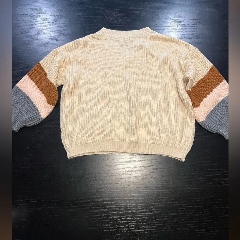 Marbetia Medium Colorblock V Neck Sweater